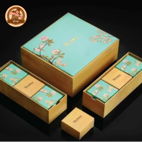 Hộp gỗ đựng bánh trung thu sang trọng làm quà tặng