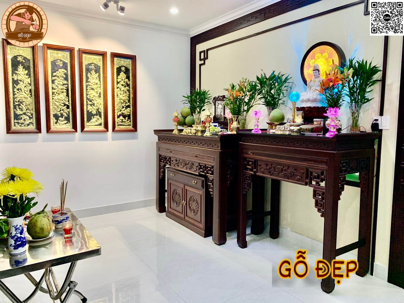 Bàn Thờ Gia Tiên Và Phật BT 66822