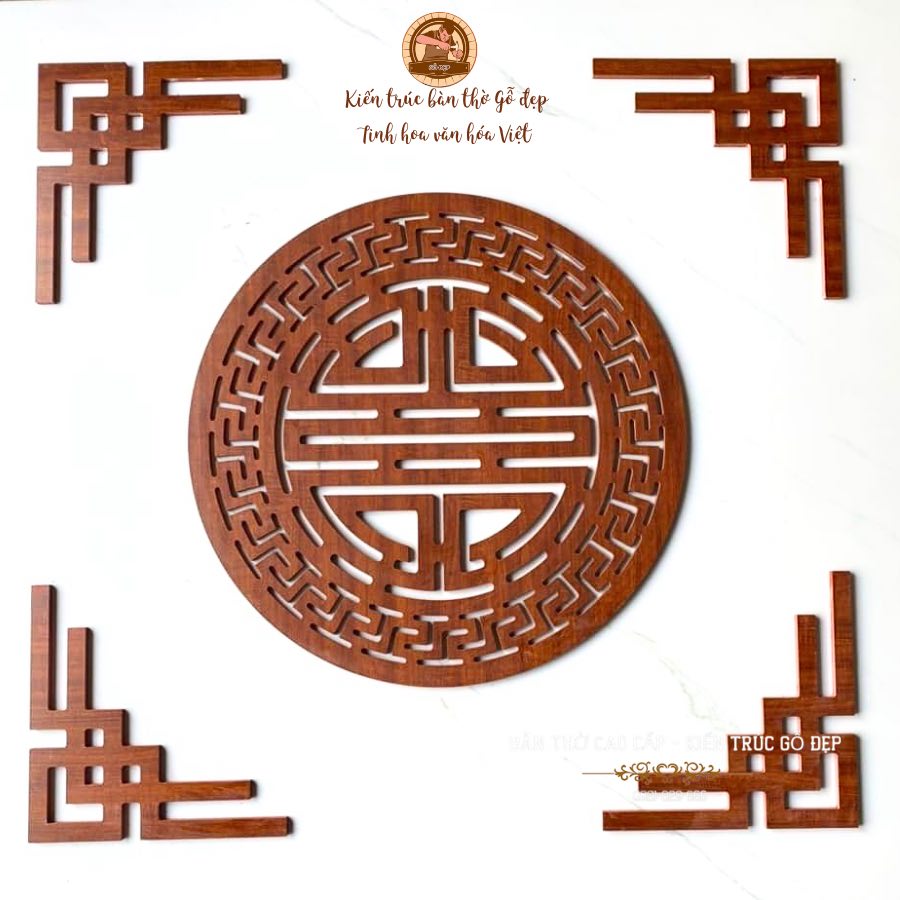 Viền chữ trang trí hậu bàn thờ