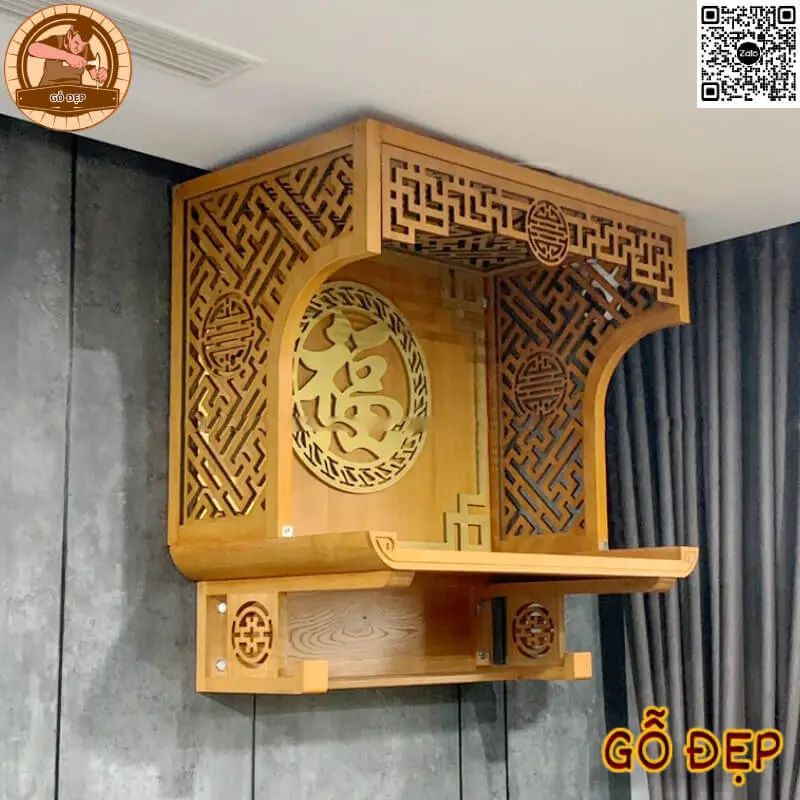 Bàn thờ treo tường đơn giản ở chung cư