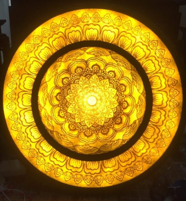 Tranh giấy dừa Mandala 02