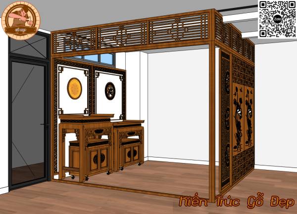 Phòng thờ riêng biệt trong không gian nhà ở