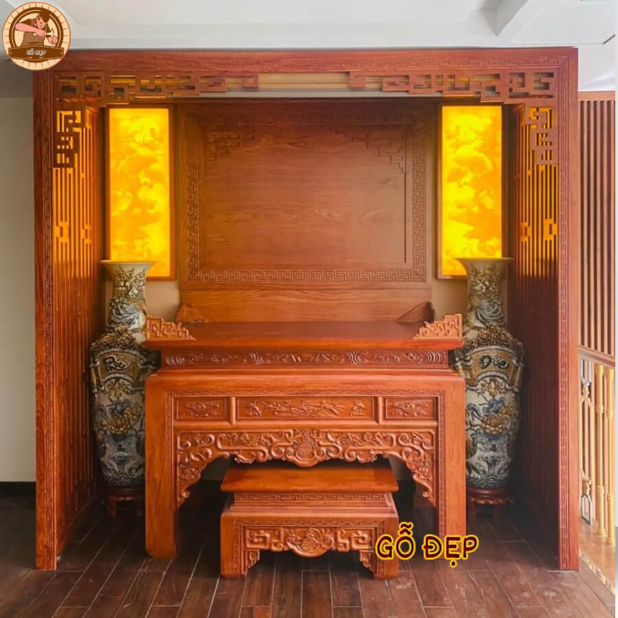 Án Gian Thờ Cao Cấp Gỗ Hương BT 3639