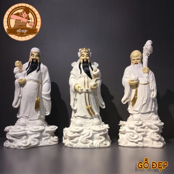 Bài trí tượng 3 ông Tam Đa Phúc - Lộc - Thọ