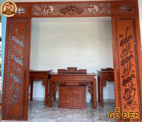 Mẫu vách ngăn phòng thờ hiện đại mang lại may mắn