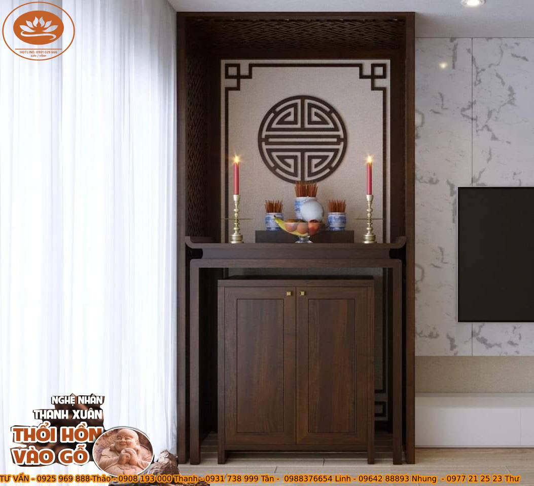 Bàn thờ BT 32 được thiết kế với kích thước vừa phải