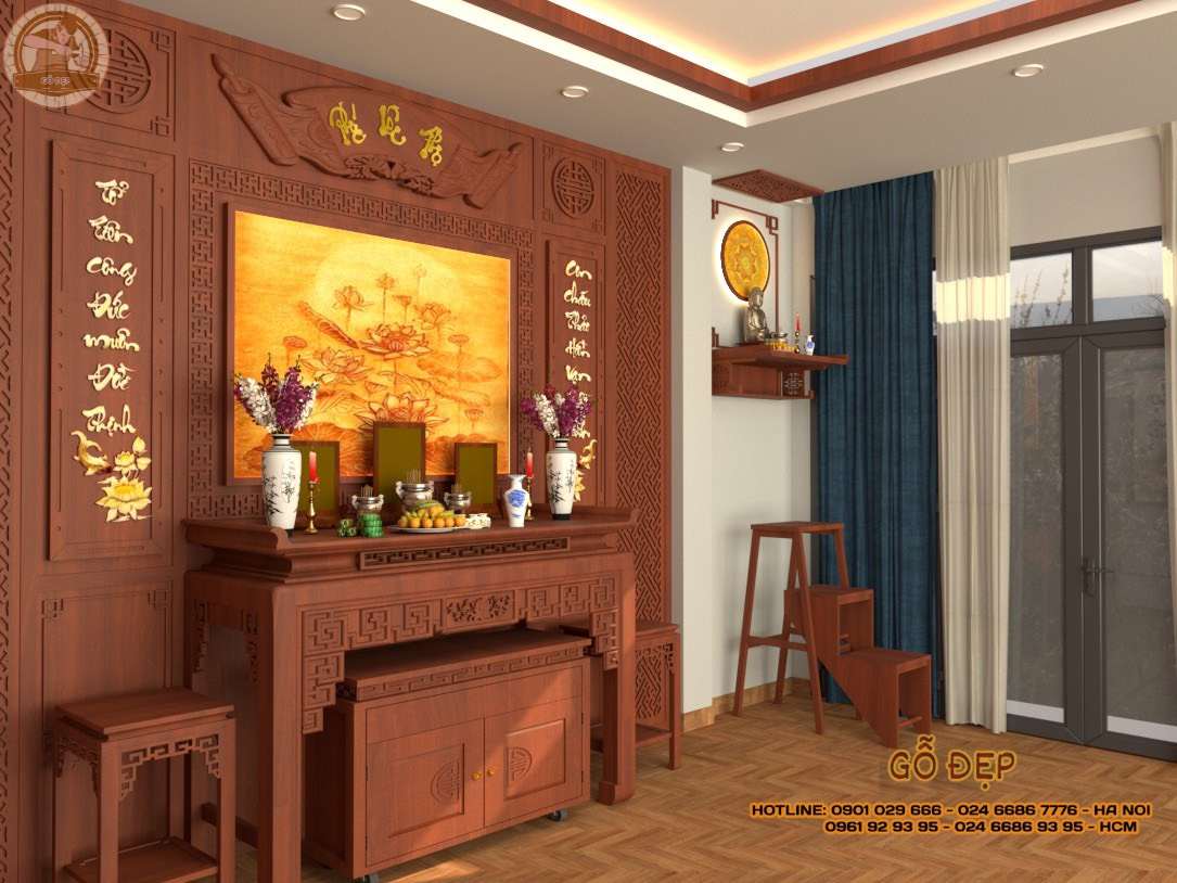 Lựa chọn chiều cao bàn thờ đứng chuẩn phong thủy là việc vô cùng quan trọng