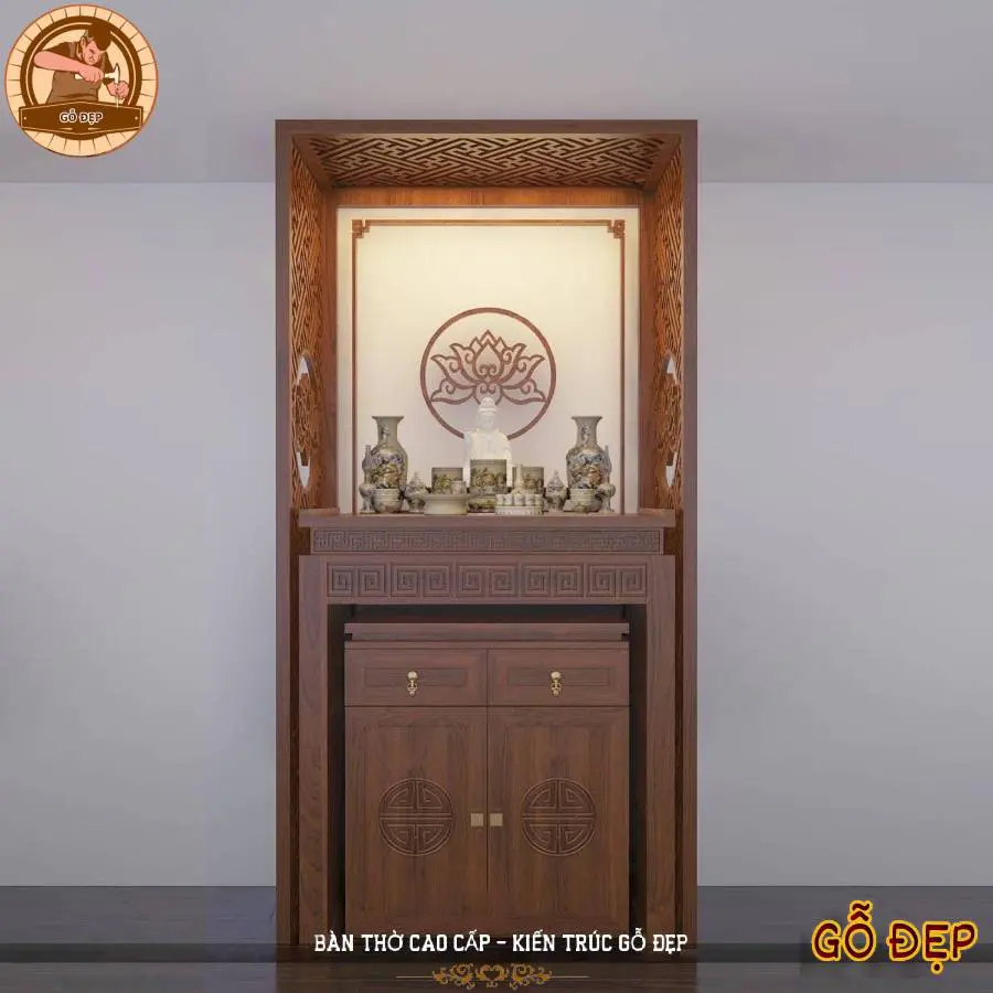 Bàn thờ đứng BT64 đẹp cao cấp, sang trọng