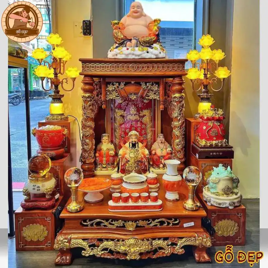 Xưởng GỖ ĐẸP - Địa chỉ bán bàn thờ thần tài uy tín, chất lượng