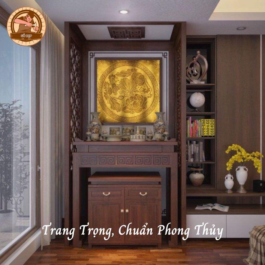 Bàn thờ Phật sang trọng, chuẩn phong thủy