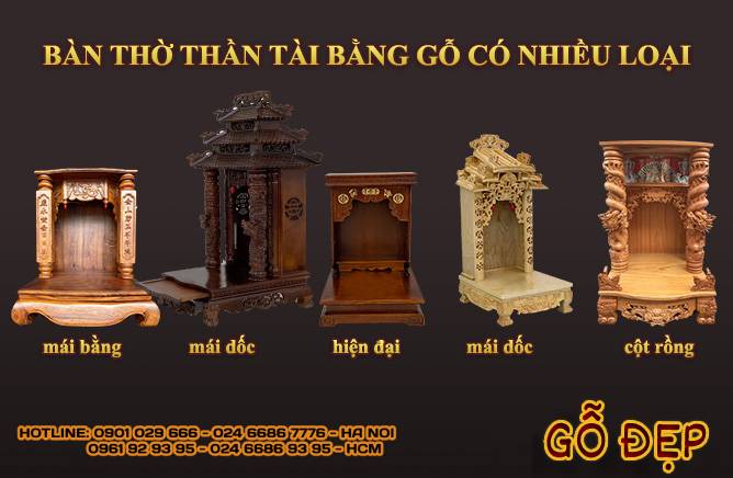 bàn thờ thần tài được làm từ chất liệu gì?