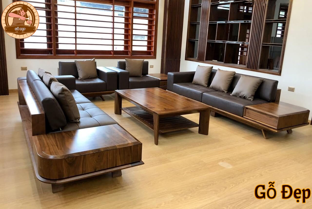 Bộ Sofa Gỗ Sồi Nga Cao Cấp - SF12