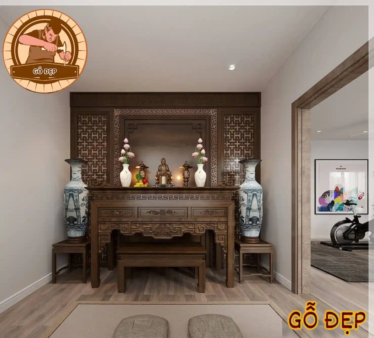 Các thiết kế bàn thờ gia tiên đẹp mang những đặc điểm