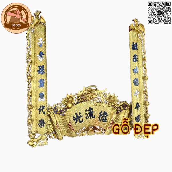 Mẫu câu đối bàn thờ gia tiên tại Xưởng Gỗ Đẹp có mức giá rẻ nhất thị trường