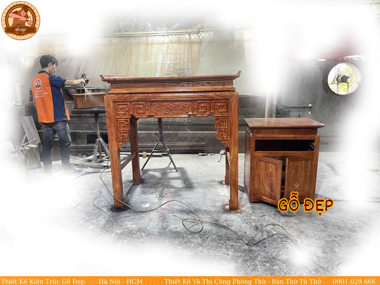 Kĩ thuật phun sơn tự nhiên, hiệu quả từ các nghệ nhân