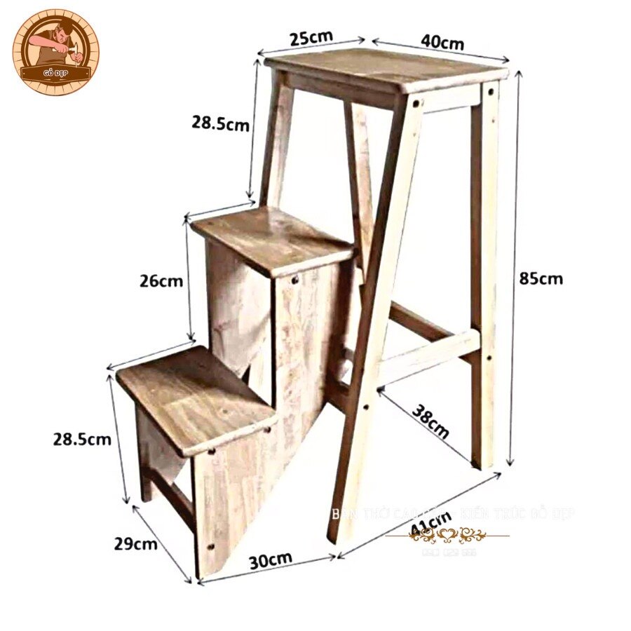 Ghế Thắp Hương Gấp Gọn 086 - kích thước chuẩn