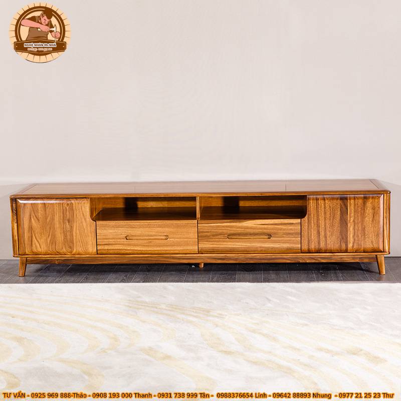 Kệ Tivi Kết Hợp Tủ Đựng Rượu MS 35 chất liệu gỗ bền đẹp theo năm tháng