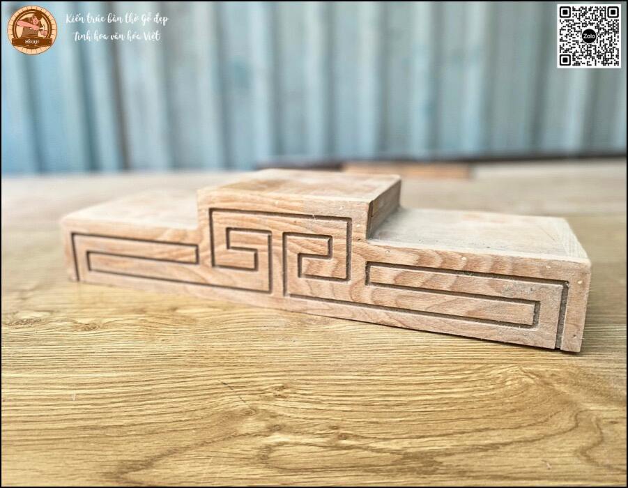 Kệ Tam Cấp Gỗ Sồi 16
