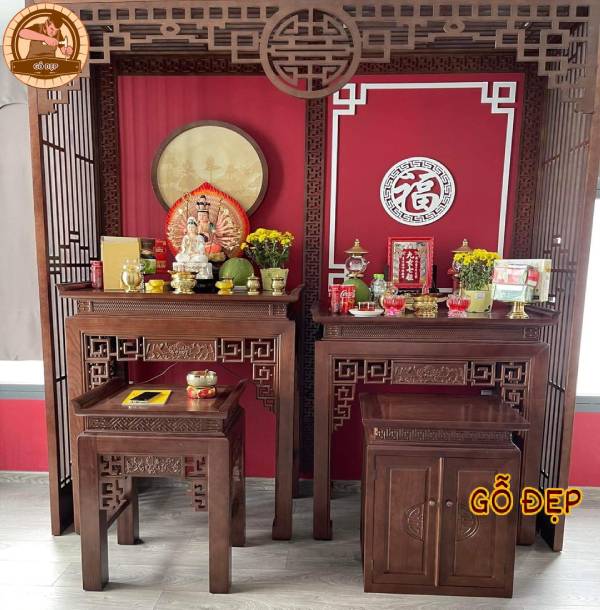 Bàn Thờ BT 3279 - Bàn Thờ 2 Bàn Chất Lượng