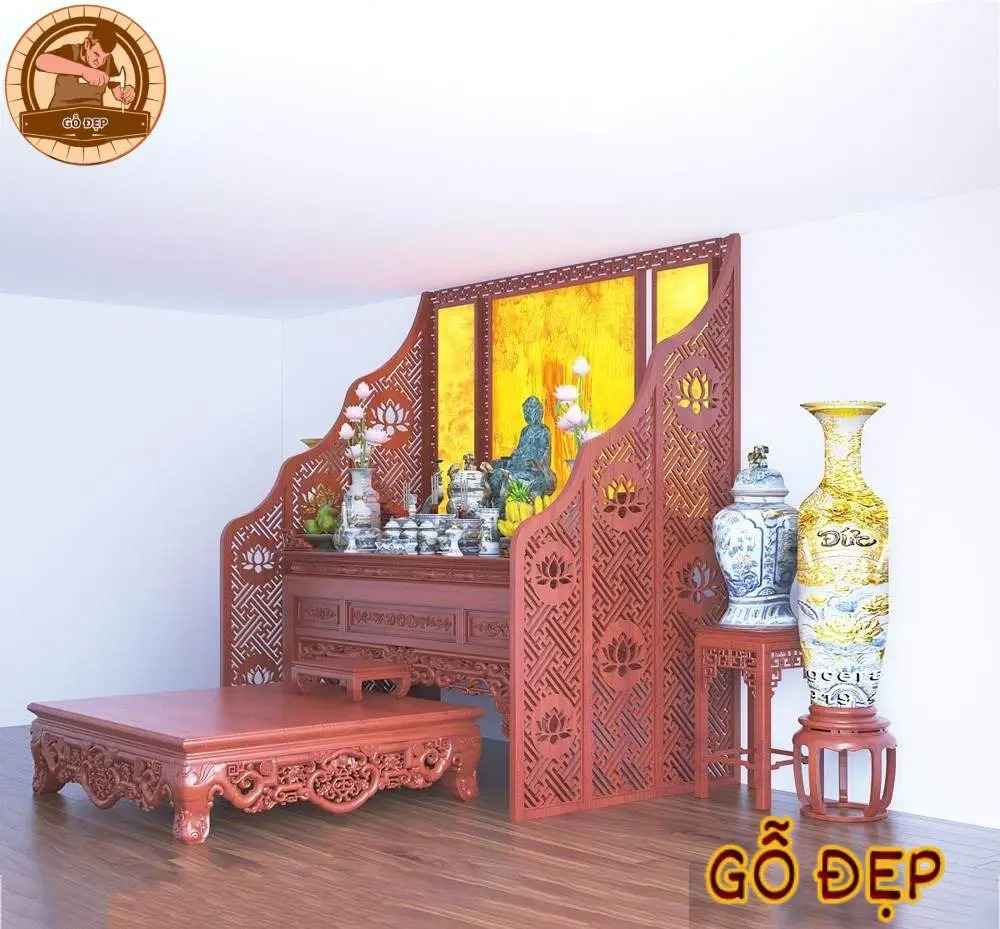 MẪU BÀN THỜ ĐỨNG GỖ GÕ - BT 199