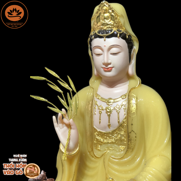 Tượng Mẹ Quan Âm - T02 bằng gốm sứ