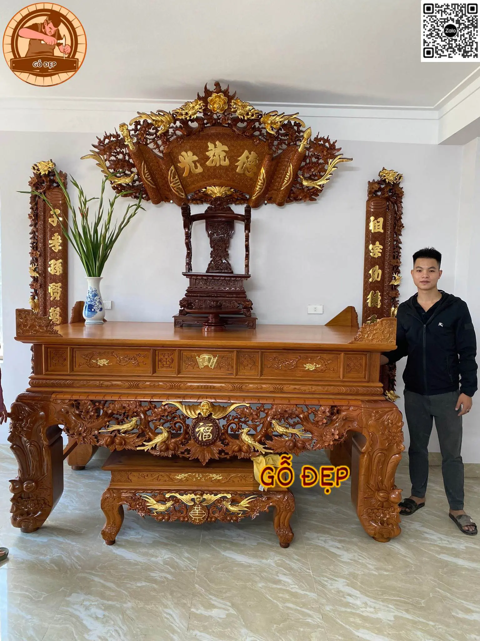 Thiết kế phòng thờ trong nhà cấp 4