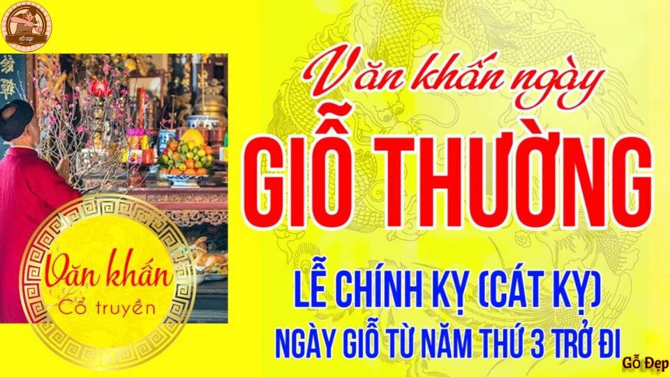 Văn khấn ngày giỗ thường lễ Chính Kỵ ( Cát Kỵ) .