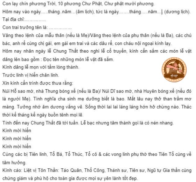 Bài văn khấn 49 ngày ngoài mộ cho người đã khuất