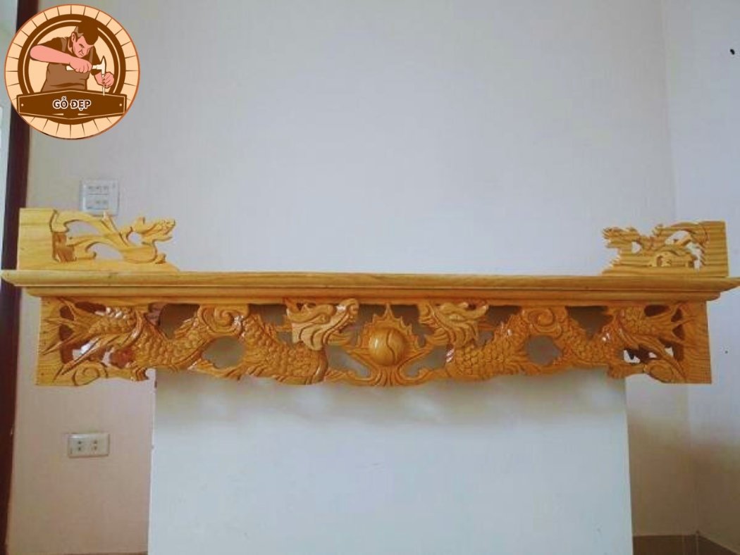 Bàn thờ treo tường gỗ công nghiệp đẹp và độc đáo