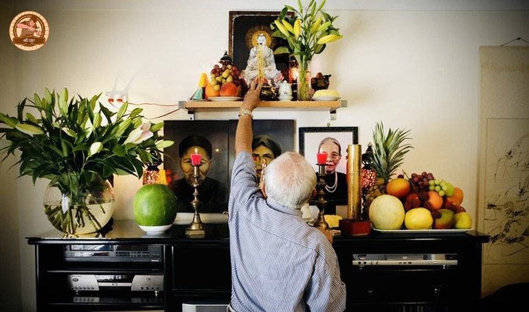 Thiết kế phòng thờ phật gỗ gụ sang trọng, thu hút tài lộc, vận may