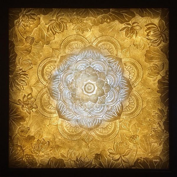 Tranh Giấy Dừa ( Đóa Sen Nở Rộ ) - 38