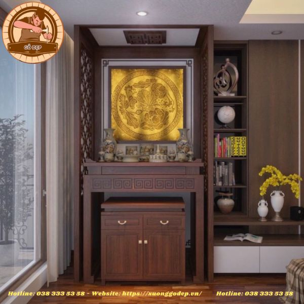 Tranh trúc chỉ phòng thờ hiện đại mang đậm nét văn hóa dân tộc