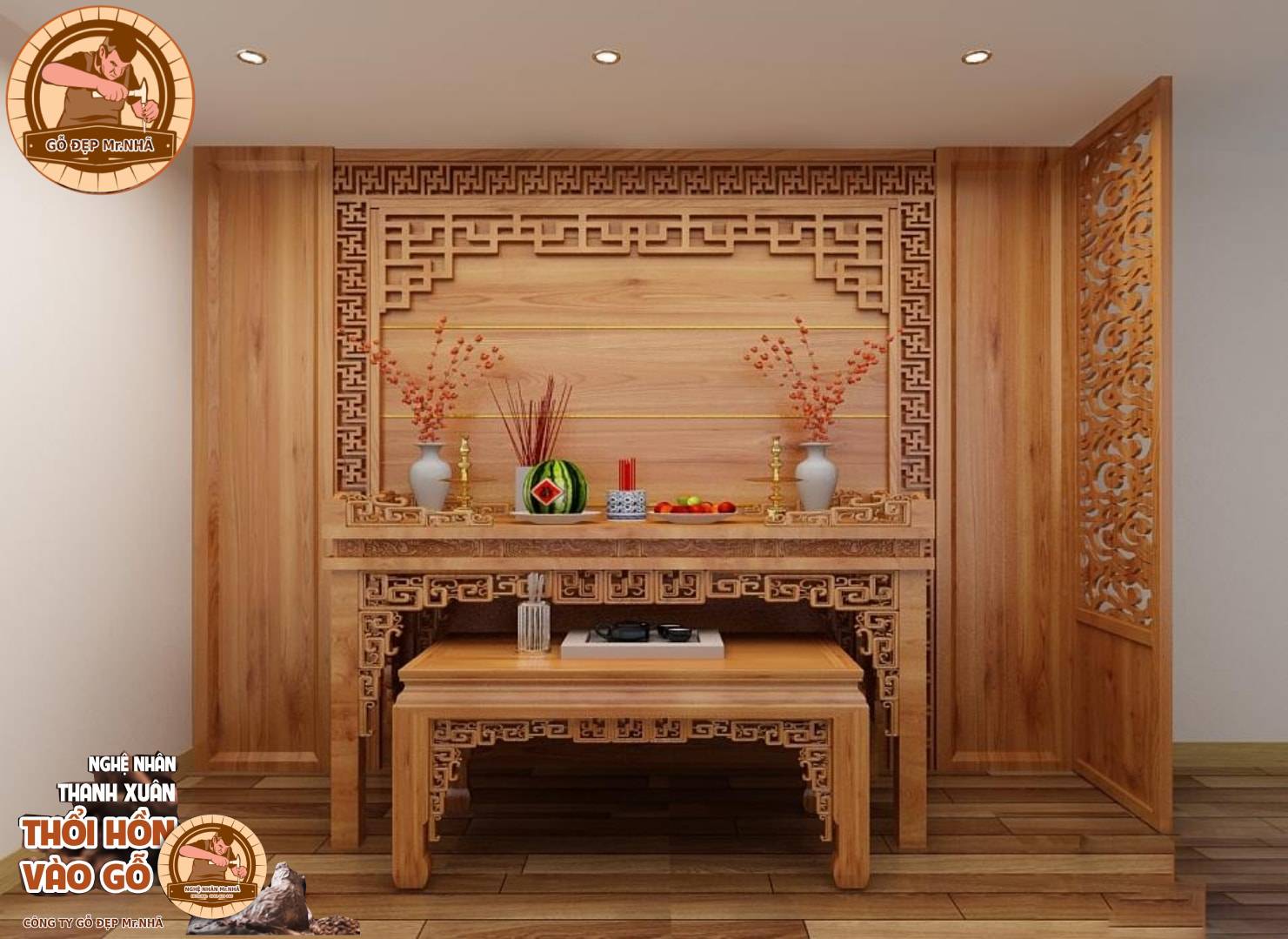 Các họa tiết trên vách đẹp mắt và tinh vi