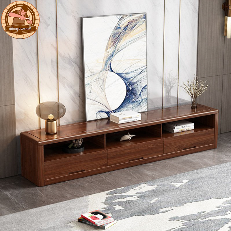 Kệ Tivi KT04 màu nâu sang trọng, hiện đại