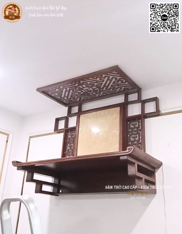 Bàn treo bằng gỗ Gụ sang trọng, tinh tế