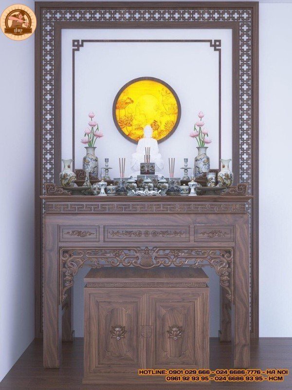 Những vật phẩm cần thiết trên bàn thờ Phật