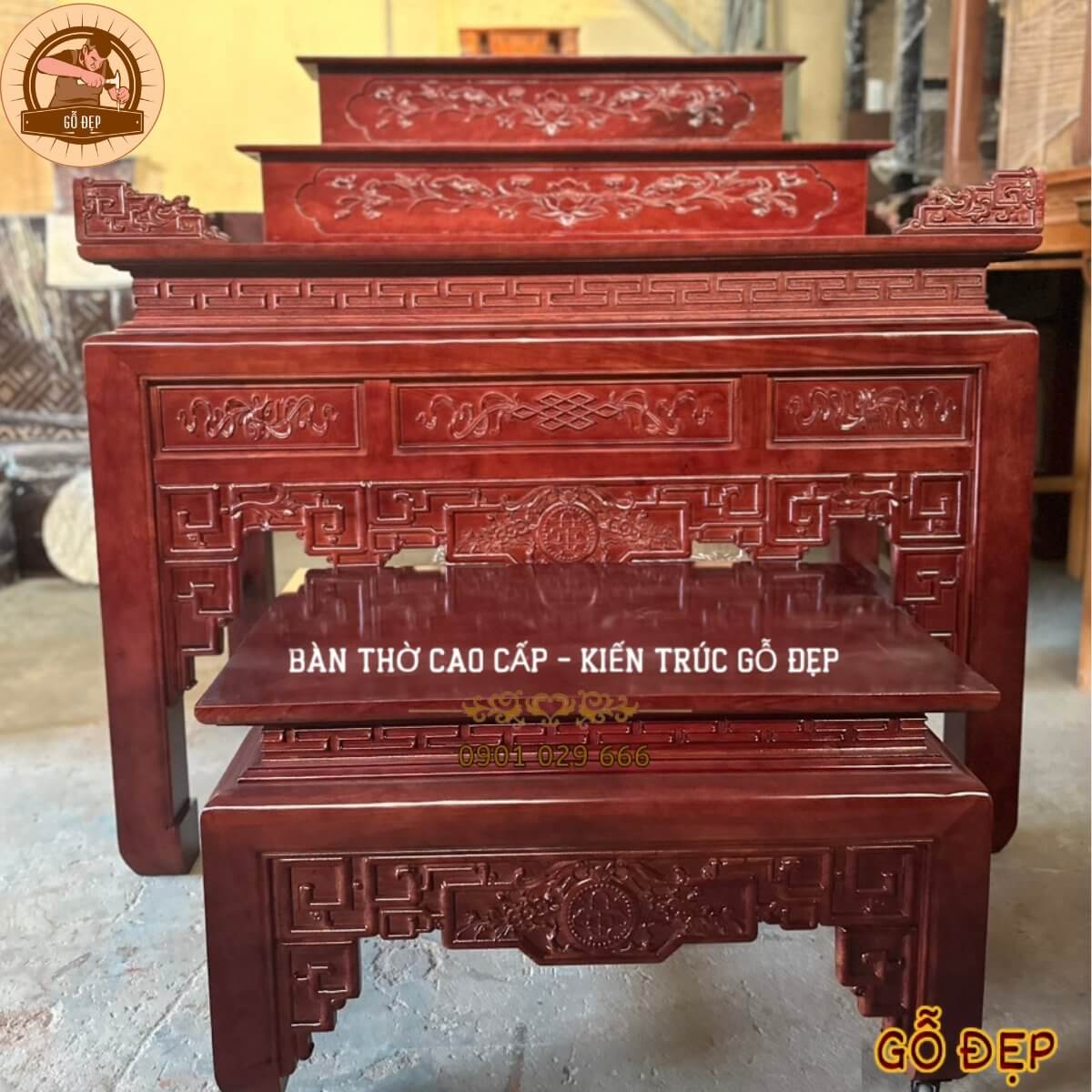 Xưởng Gỗ Đẹp đơn vị sản xuất và mua bàn thờ gỗ tại Bà Rịa Vũng Tàu