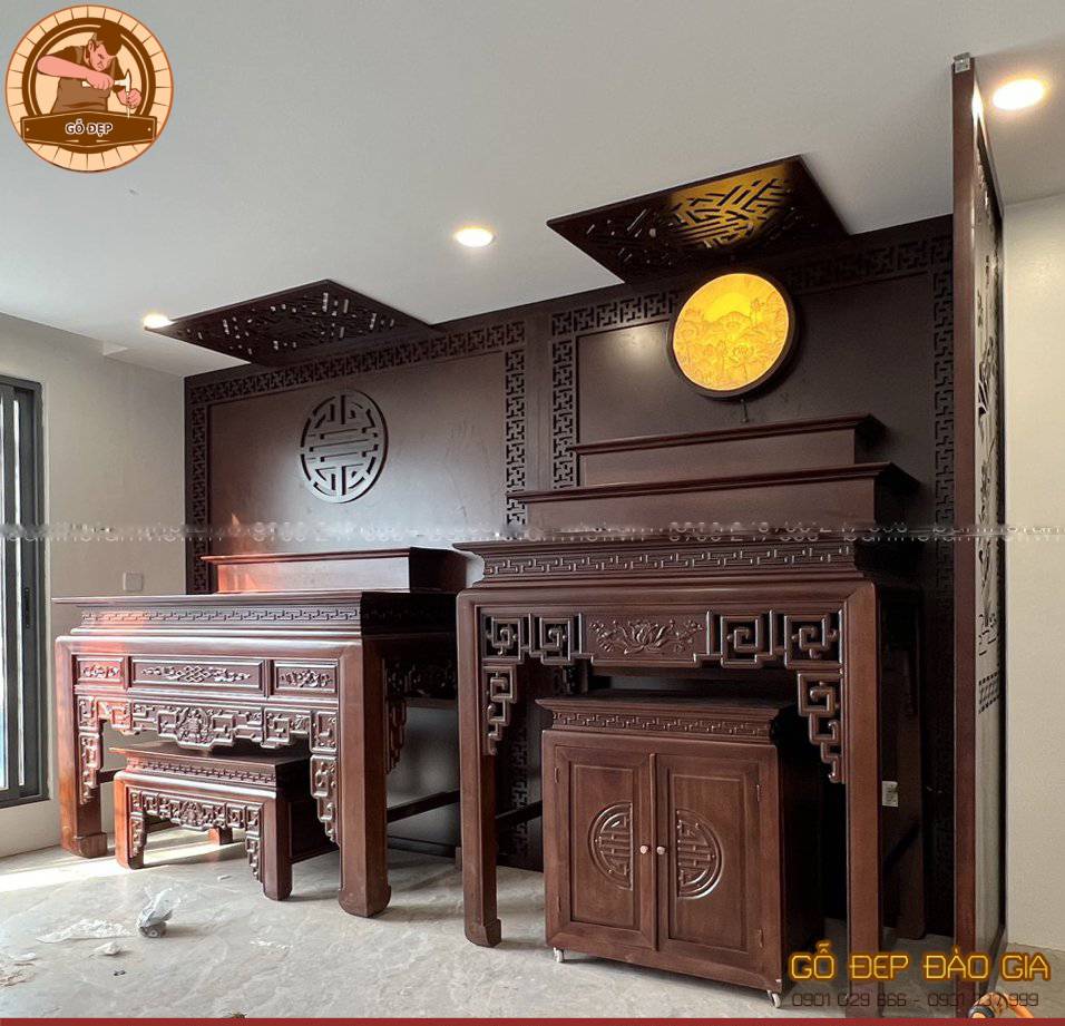 Phòng Thờ Phong Thủy PT 91 thiết kế chuẩn tâm linh