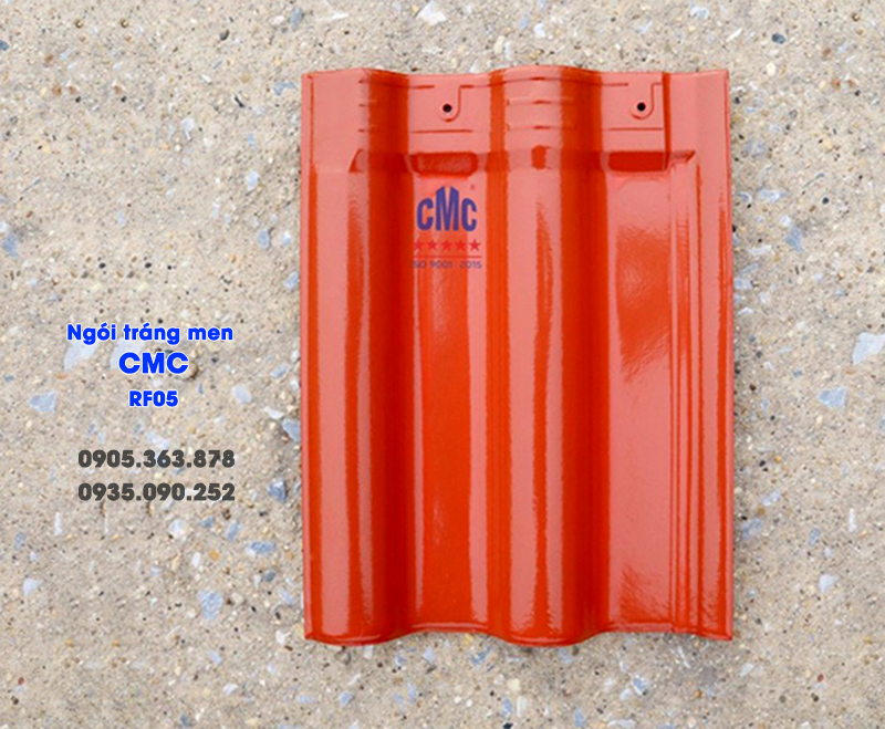 Ngói tráng men sứ CMC RF 05 màu đỏ