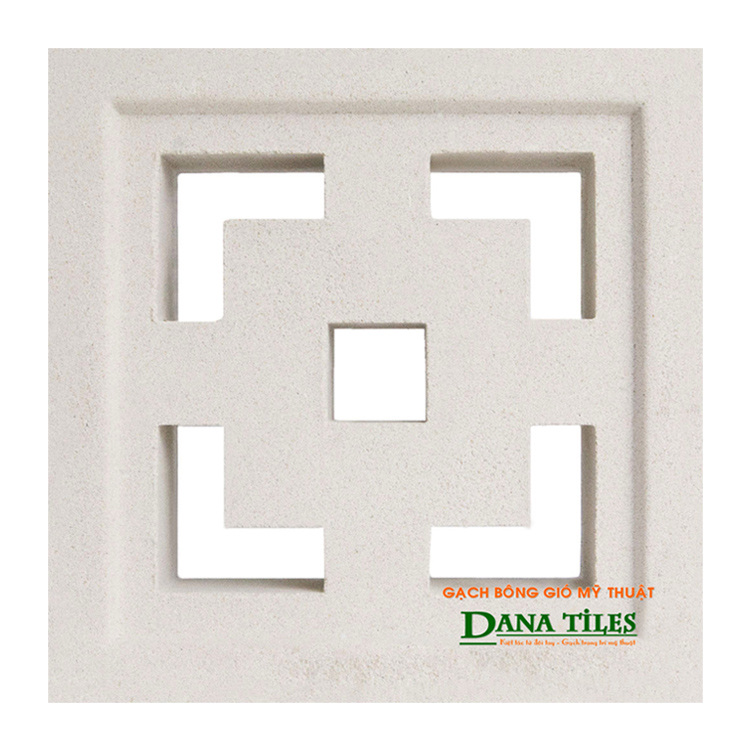 Gạch bông gió DanaTiles D08 màu trắng