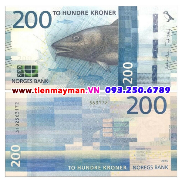 Tiền giấy  Na Uy 200 Kroner 2016 UNC
