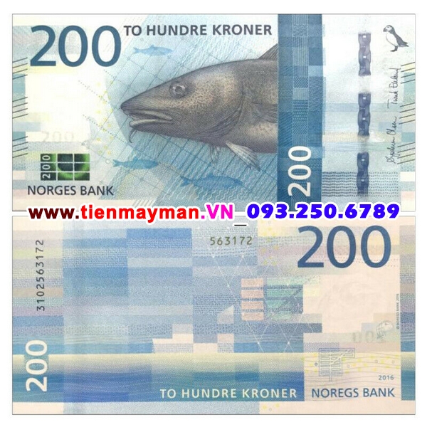 Tiền giấy Na Uy 200 Kroner 2016 UNC