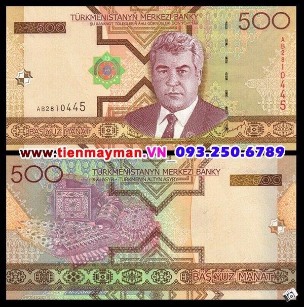 Tiền giấy Turkmenistan 500 Manat 2005 UNC