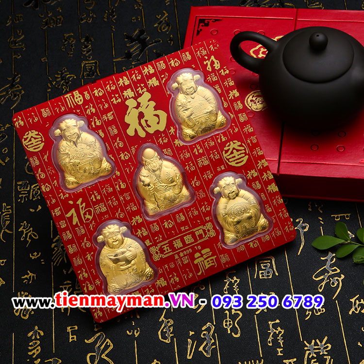 cung cấp số lượng Bộ 5 ông Phúc Lộc Thọ Tài Hỷ mạ vàng 24k giá sỉ tốt nhất