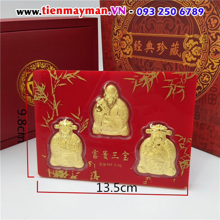 Bộ 3 ông Phúc Lộc Thọ mạ vàng 24k