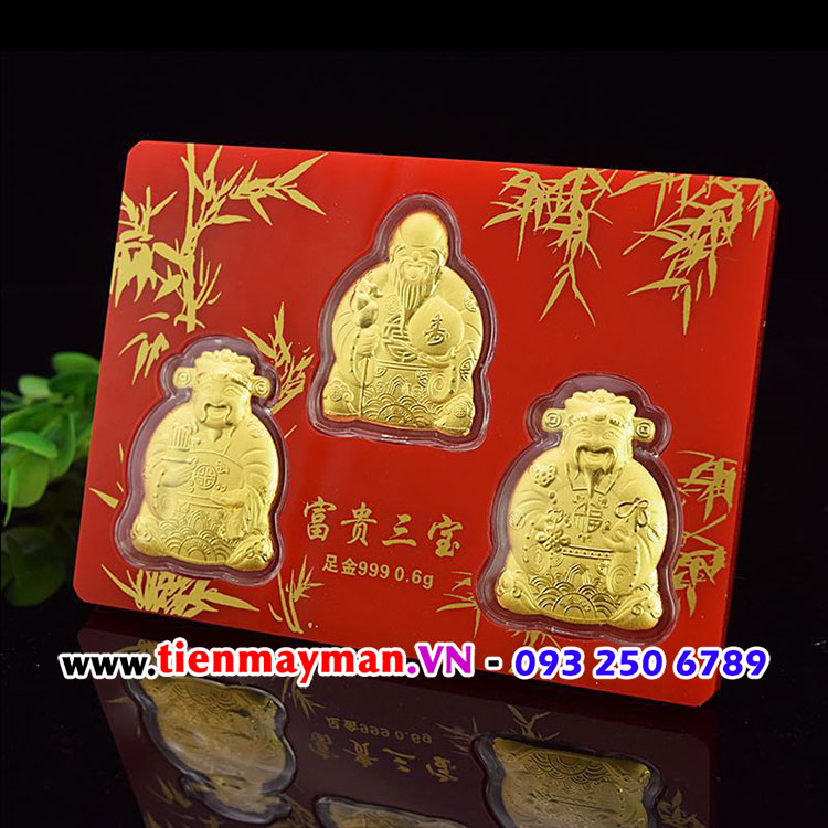 Bộ 3 ông Phúc Lộc Thọ mạ vàng 24k
