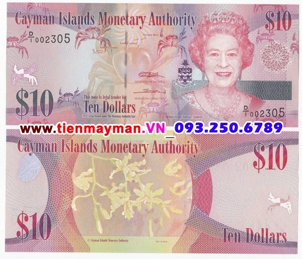 Tiền giấy Cayman 10 dollar 2011 UNC