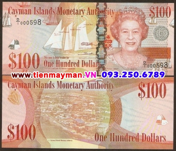 Tiền giấy Cayman 100 dollar 2011 UNC