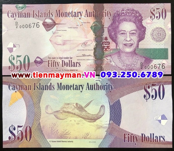 Tiền giấy Cayman 50 dollar 2011 UNC