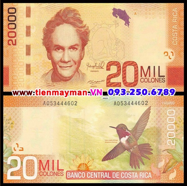Tiền giấy Costa Rica 20000 Colones 2010 UNC